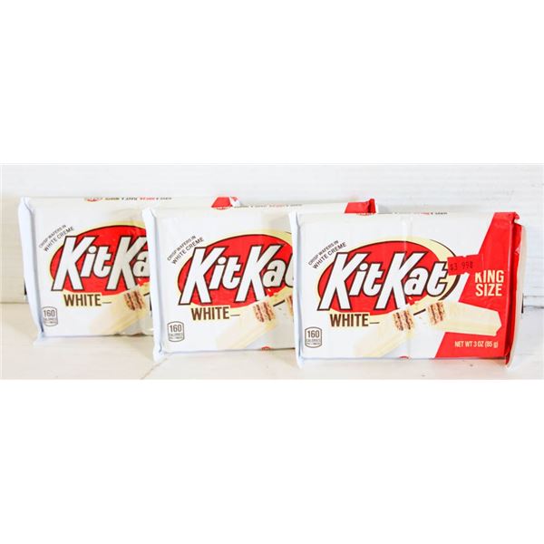 (3) SEALED KING SIZE KITKAT WHITE