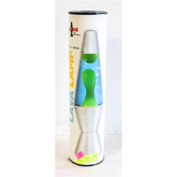 NEW ORIGINAL LAVA LAMP BLUE/YELLOW 2015