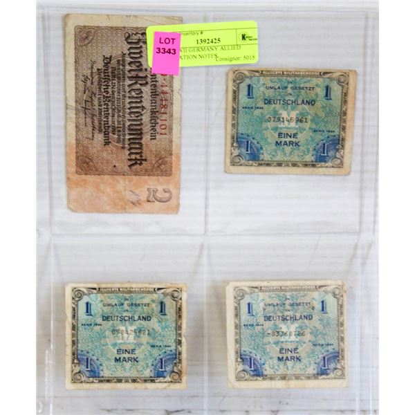 1944 WWII GERMANY ALLIED OCCUPATION NOTES