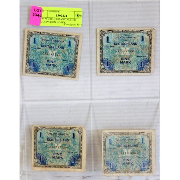 1944 WWII GERMANY ALLIED OCCUPATION NOTES