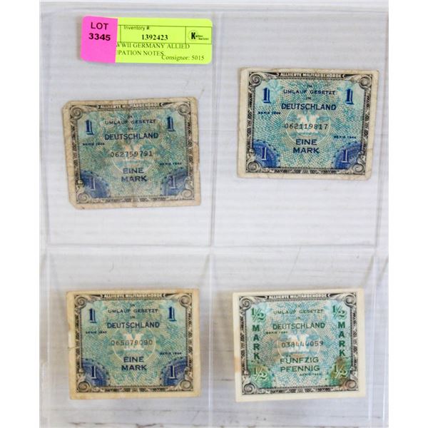 1944 WWII GERMANY ALLIED OCCUPATION NOTES