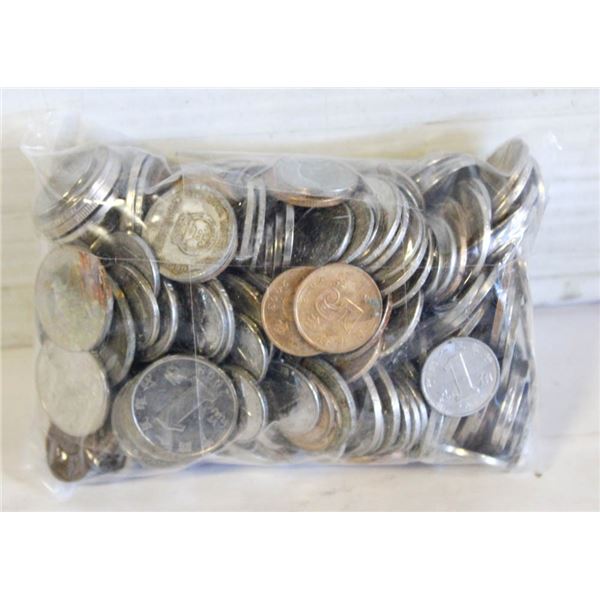 (2.5LBS) VARIOUS OLD WORLD COINS IN BAG