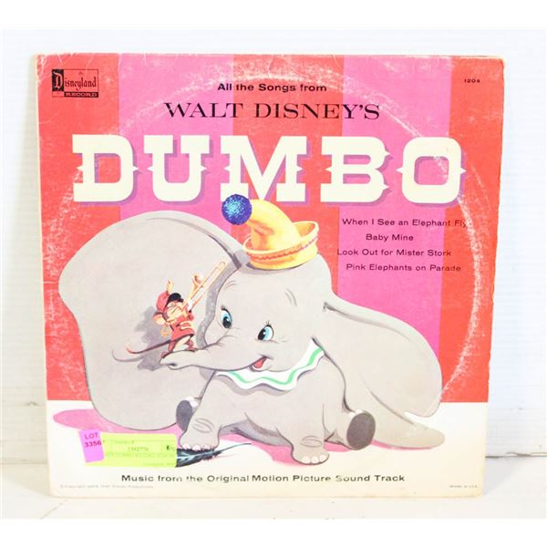 DISNEY DUMBO RECORD ALBUM