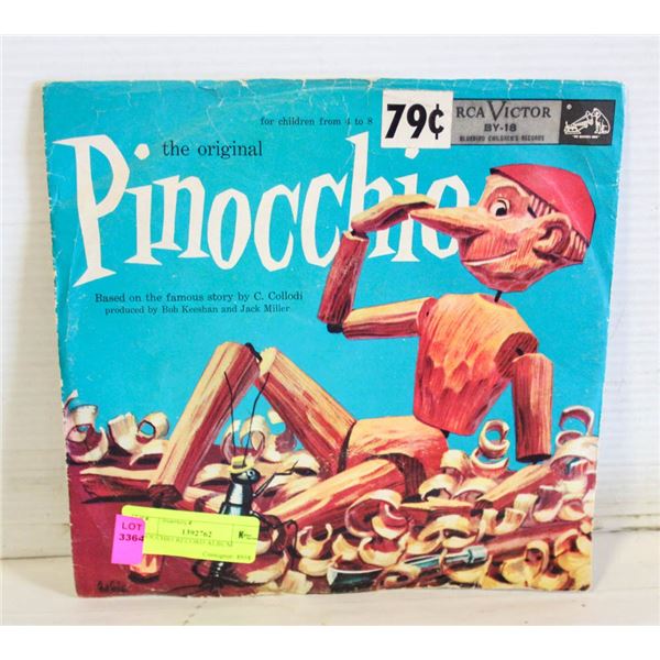 PINOCCHIO RECORD ALBUM