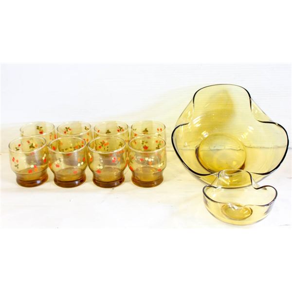 VINTAGE ANCHOR HOCKING CHIP AND DIP WITH