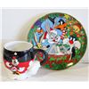Image 1 : LOONY TUNES PLATE WITH MINNIE MOUSE MUG