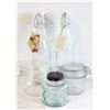 Image 1 : FLAT OF FANCY GLASS JARS AND BOTTLES