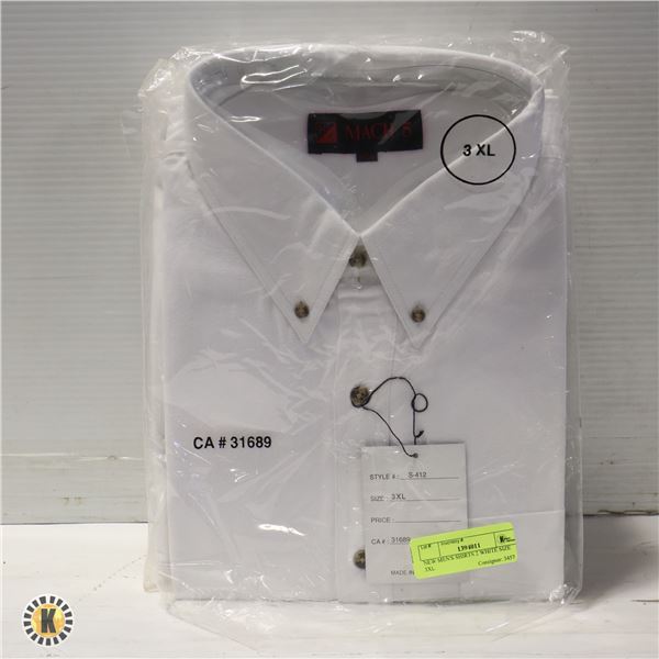 NEW MEN'S SHIRTS 2 WHITE SIZE 3XL