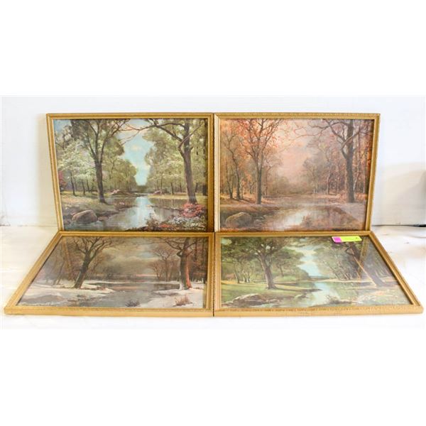 SET OF 4 VINTAGE ROBERT WOOD