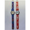 23)  LOT OF 2 KIDS WATCHES WITH GEL BANDS &