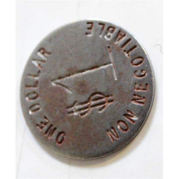 VINTAGE ONE DOLLAR $1 CASINO TOKEN
