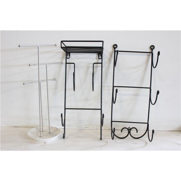 3 JEWLERY STANDS