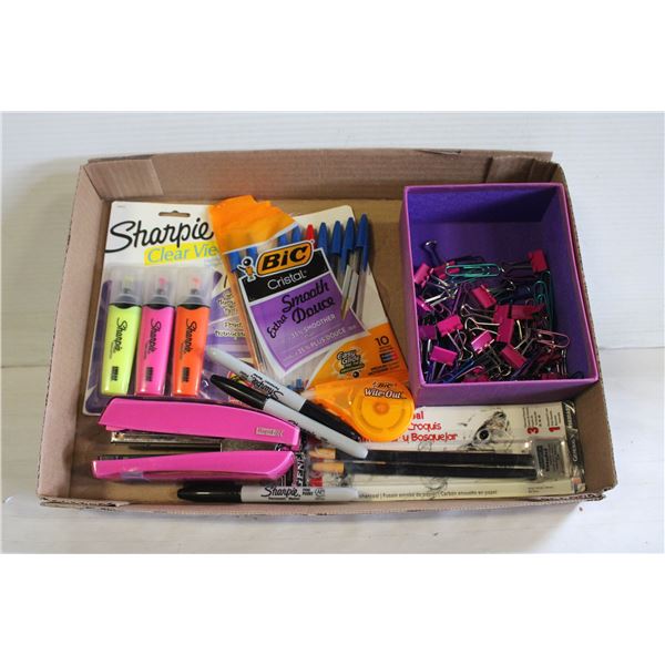 FLAT OF STATIONARY SUPPLIES