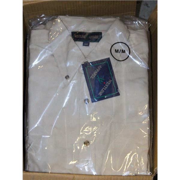 NEW MEN'S SHIRTS CASE OF 9 NATURAL SIZE M