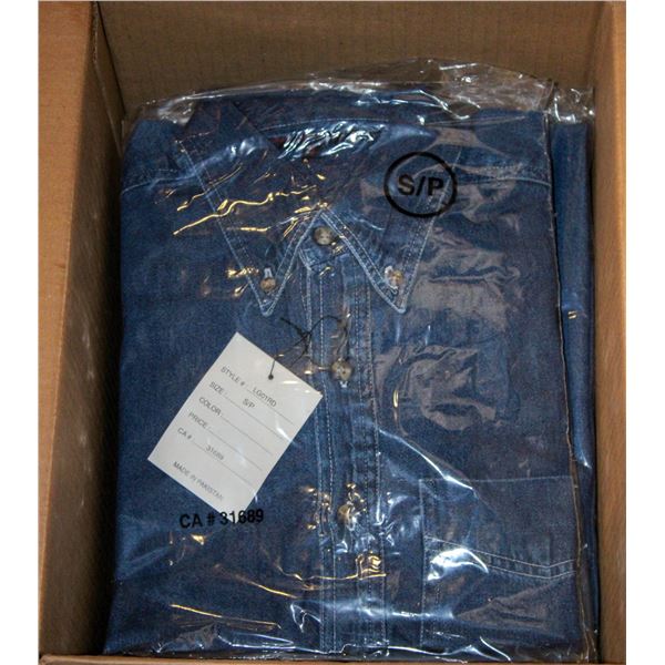 NEW MEN'S SHIRTS CASE OF 9 DENIM SIZE S