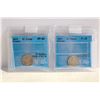 Image 1 : 2-CCCS CERTIFIED SILVER $0.10 COINS;