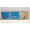 Image 1 : 3 CERTIFIED $0.10 SILVER COINS: