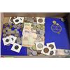 Image 1 : BOX W/OVER 100 WORLD COINS AND NOTES