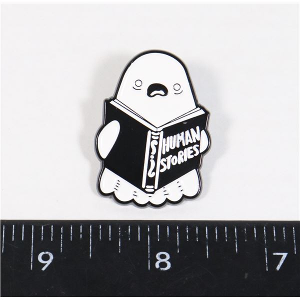 NEW SPOOKY STORIES FOR GHOSTS LAPEL PIN