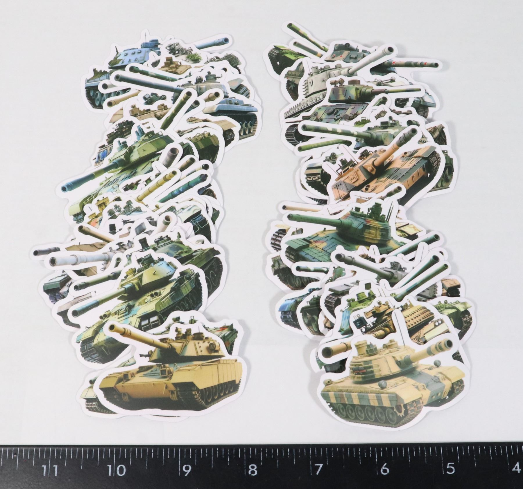 NEW 50PC TANK THEME STICKER SET