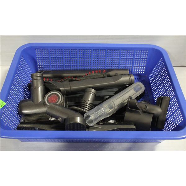 BIN OF GENUINE DYSON ATTACHMENTS & PARTS
