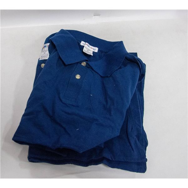 6 NEW MENS HARMONY POLO X-SMALL NAVY BLUE