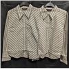 Image 1 : 4 NEW STRIPED WOMENS BUTTON UP SHIRTS SIZE 13/14