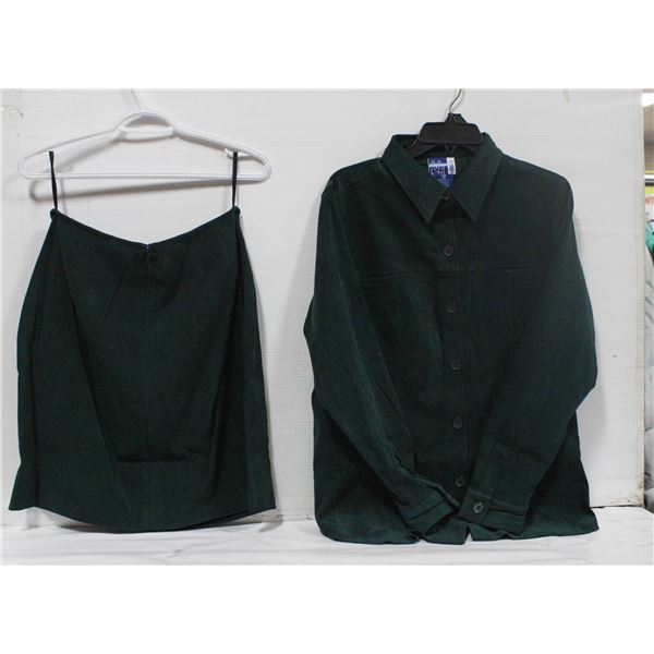 NEW VENEZIA JEANS 14/16 GREEN BUTTON-UP SHIRT