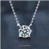 Image 1 : 3CT GRA CERTIFIED ROUND BRILLIANT 925S NECKLACE