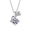 Image 4 : 1CT GRA CERTIFIED ROUND BRILLIANT 925S NECKLACE