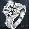 Image 1 : 10 CT GRA CERTIFIED ROUND BRILLLIANT MOISSANITE 925