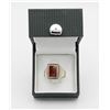 Image 1 : ESTATE .925 SILVER MEN'S RING WITH GEMSTONE -