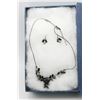 BLACK & CLEAR CRYSTAL NECKLACE SET