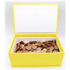 BOX OF LARGE AND SMALL PENNIES
