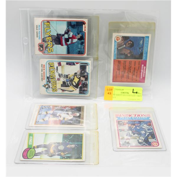 ESTATE SHEET OF 6 VINTAGE 1980'S HOCKEY