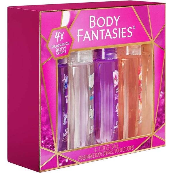 NEW 4 X 50ML BODY FANTASIES FRAGRNACE SPRAYS