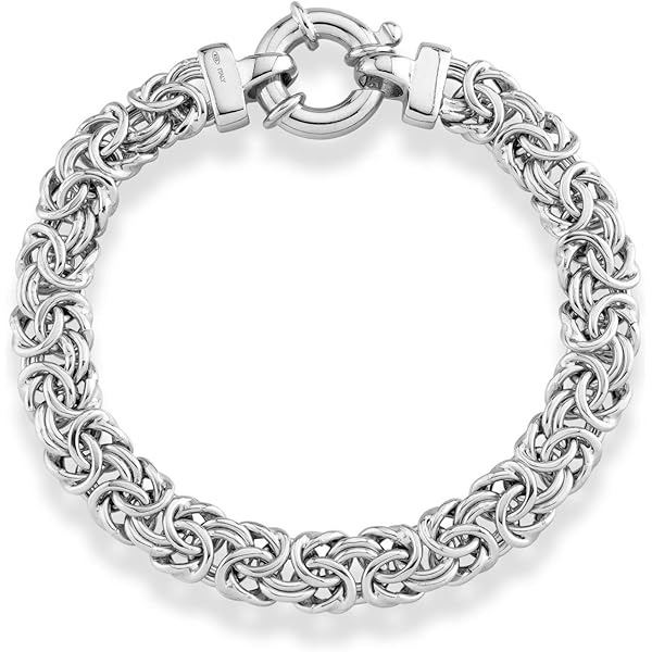 NEW MIABELLA ITALIAN 8.5MM SILVER BRACELET