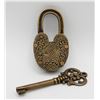 Image 1 : VICTORIAN ANTIQUE PADLOCK WITH KEY