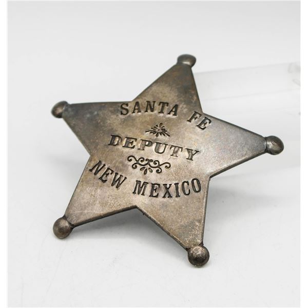 VINTAGE DEPUTY BADGE OLD WEST SANTA FE