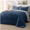 Image 1 : NEW 7 PIECE CAL-KING COMFORTER SET NAVY