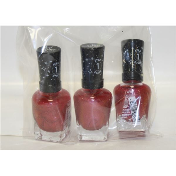 NEW 3 PACK OF SALLY HANSEN MIRACLE GEL NAIL COLOUR