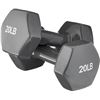 Image 1 : NEW AMAZON BASICS SET OF TWO 20LB VINYL DUMBBELLS