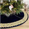 Image 1 : NEW STARRY DYNAMO 60' VELVET TREE SKIRT BLUE