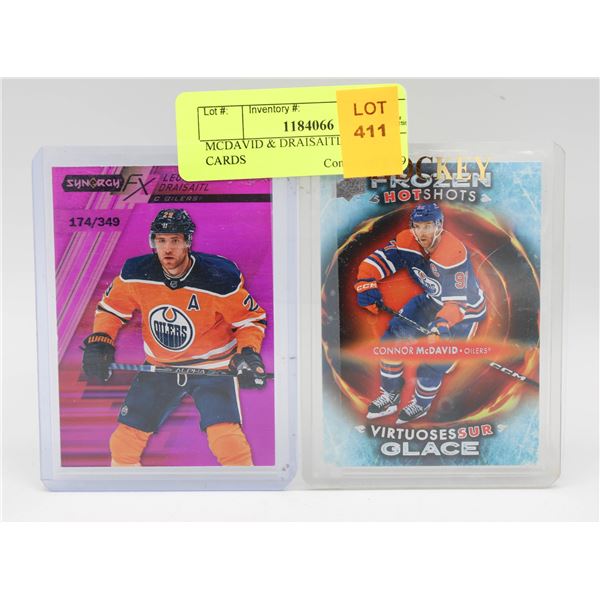 MCDAVID & DRAISAITL HOCKEY CARDS