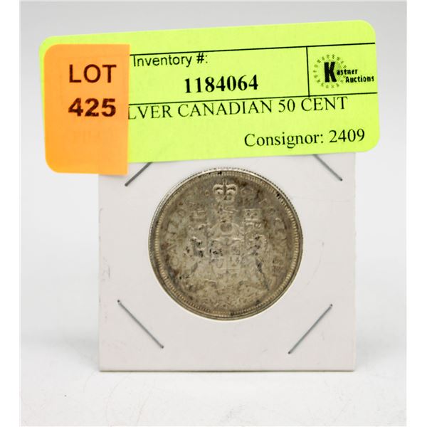 1962 SILVER CANADIAN 50 CENT PIECE