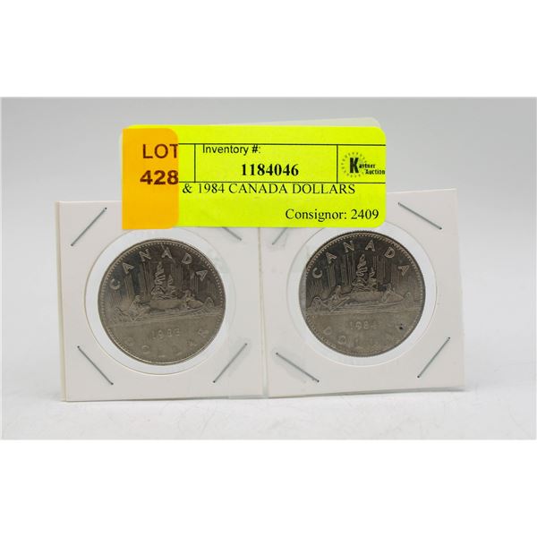 1983 & 1984 CANADA DOLLARS