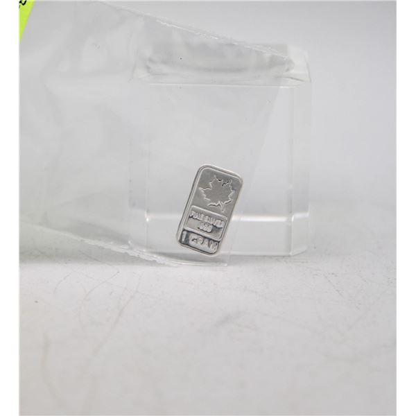 1 GRAM SILVER MAPLE BAR