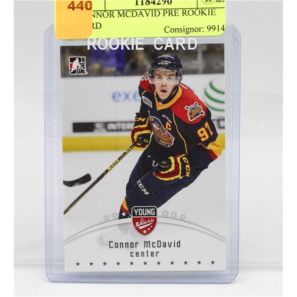 CONNOR MCDAVID PRE ROOKIE CARD