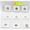 10 COINS BRASS,SILVER,COPPER IN PLASTIC SLEEVE