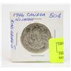 1946 CANADA 50C. KING GEORGE 5, NO DESIGN